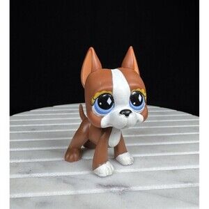GREAT DANE DOG #589 - Authentic Littlest Pet Shop - Hasbro 2007 LPS Diamond Eyes